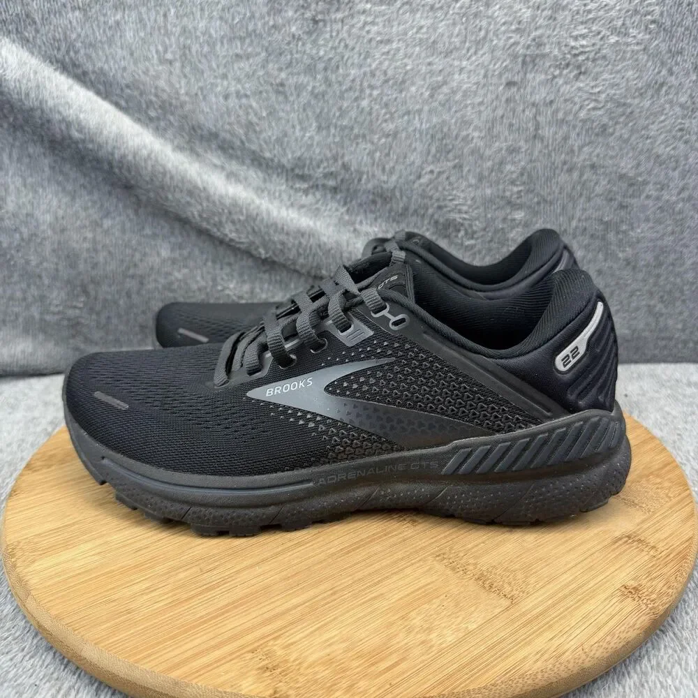 Brooks Adrenaline GTS 22 Shoes Womens Size 8.5 Black Sneakers 1203531B020